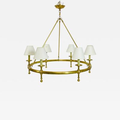  Visual Comfort Company Vintage Chapman Myers Launceton Brass Chandelier for Visual Comfort