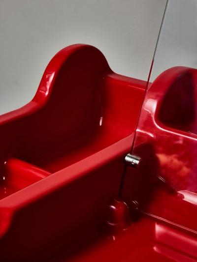  Vittorio Parigi Nani Prina Red Orix Desk by Vittorio Parigi and Nani Prina for Molteni