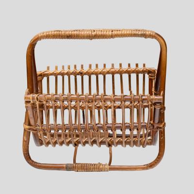 Vivai del Sud 1960s Italian bamboo magazine rack