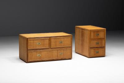  Vivai del Sud Bamboo Chest of Drawers by Vivai del Sud Italy 1970s