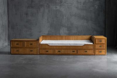  Vivai del Sud Bamboo Chest of Drawers by Vivai del Sud Italy 1970s