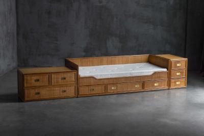  Vivai del Sud Bamboo Daybed by Vivai Del Sud Italy 1970s