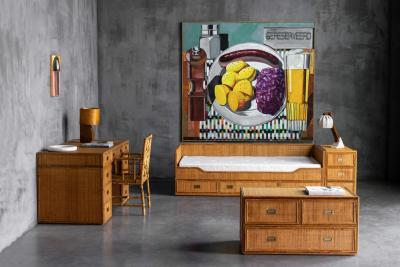  Vivai del Sud Bamboo Daybed by Vivai Del Sud Italy 1970s