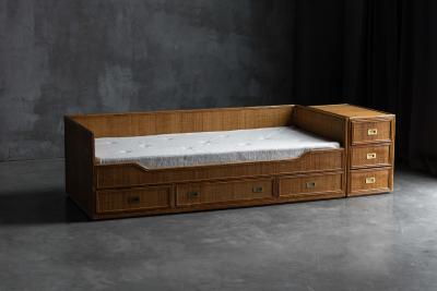  Vivai del Sud Bamboo Daybed by Vivai Del Sud Italy 1970s