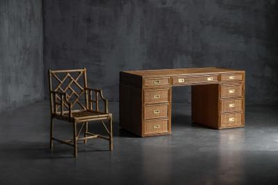  Vivai del Sud Bamboo Desk by Vivai Del Sud Italy 1970s