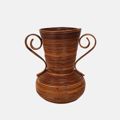 Vivai del Sud Bamboo and Rattan Vase by Vivai del Sud