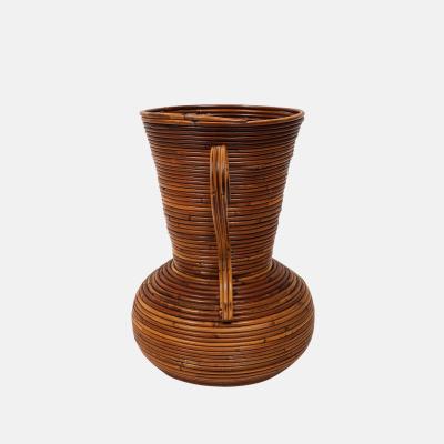 Vivai del Sud Bamboo and Rattan Vase by Vivai del Sud