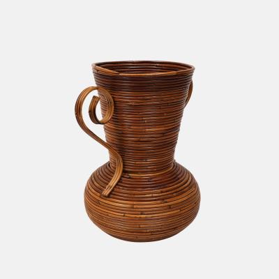 Vivai del Sud Bamboo and Rattan Vase by Vivai del Sud