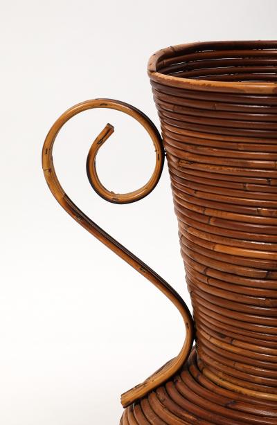 Vivai del Sud Bamboo and Rattan Vase by Vivai del Sud