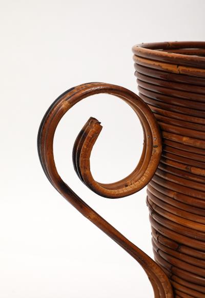 Vivai del Sud Bamboo and Rattan Vase by Vivai del Sud