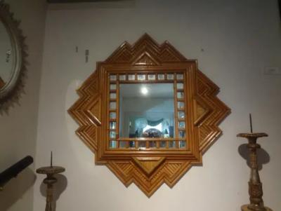  Vivai del Sud Italian Bamboo Mirror By Maurizio Mariani For Vivai del Sud
