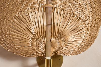  Vivai del Sud Italian Rattan Fan Sconces by Vivai del Sud