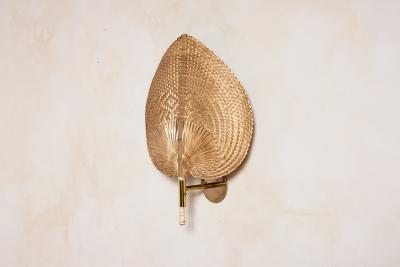  Vivai del Sud Italian Rattan Fan Sconces by Vivai del Sud