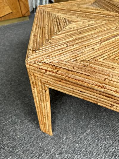  Vivai del Sud Modular Rattan Tables by Vivai Del Sud Italy 1970s