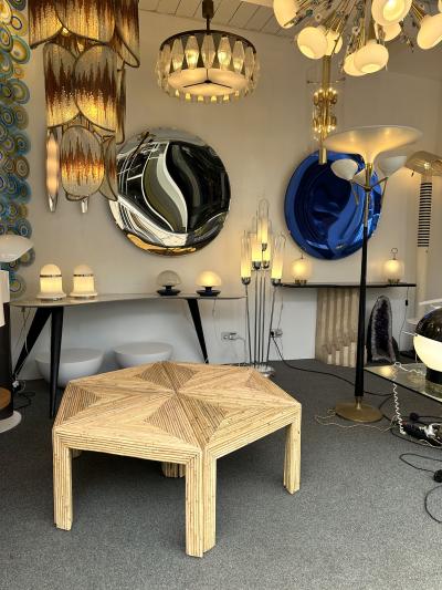  Vivai del Sud Modular Rattan Tables by Vivai Del Sud Italy 1970s