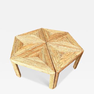  Vivai del Sud Modular Rattan Tables by Vivai Del Sud Italy 1970s