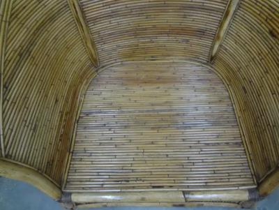  Vivai del Sud Pair Of Italian Vivai Del Sud Pencil Reed Lounge Chairs