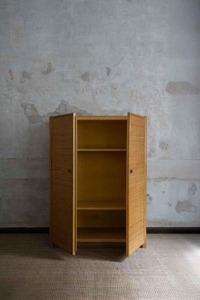  Vivai del Sud Pair of Bamboo Cabinets by Vivai del Sud 1970s