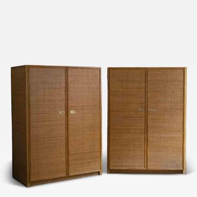  Vivai del Sud Pair of Bamboo Cabinets by Vivai del Sud 1970s