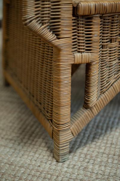  Vivai del Sud Pair of Wicker Armchairs Ascona Model By Vivai del Sud 1970s