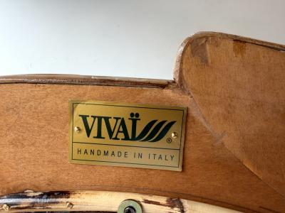  Vivai del Sud Rattan Palm Tree Mirror by Vivai Del Sud Italy 1970s