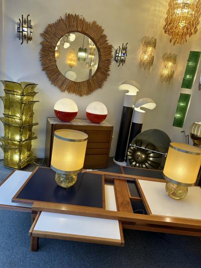 Vivai del Sud Rattan Sun Mirror by Vivai Del Sud Italy 1970s