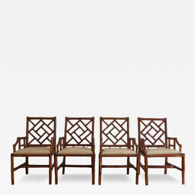  Vivai del Sud Set of 4 Bamboo Chairs Pagoda Series By Vivai del Sud Designer Colin Morrow