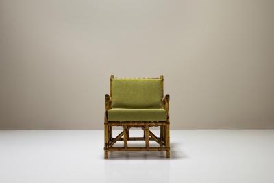  Vivai del Sud Set of Two Bamboo Armchairs in the Style of Vivai del Sud Italy 1970s