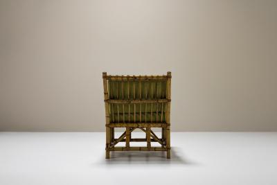  Vivai del Sud Set of Two Bamboo Armchairs in the Style of Vivai del Sud Italy 1970s