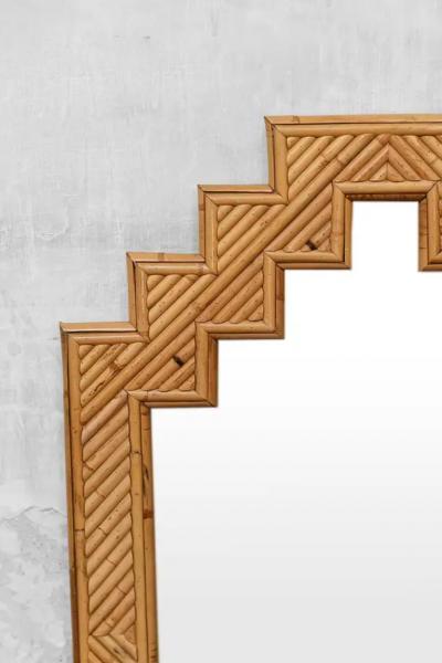  Vivai del Sud Shanghai Style Bamboo Mirror By Vivai Del Sud Italy 1970