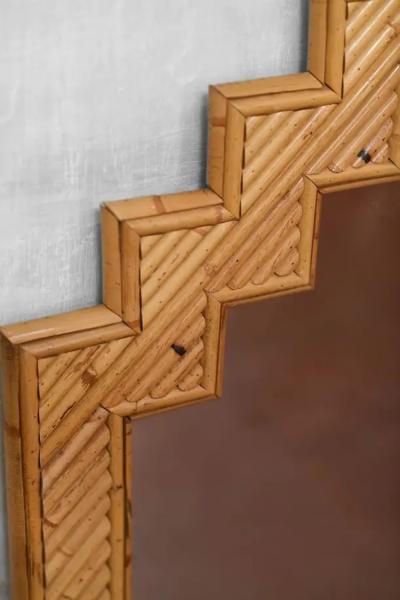  Vivai del Sud Shanghai Style Bamboo Mirror By Vivai Del Sud Italy 1970