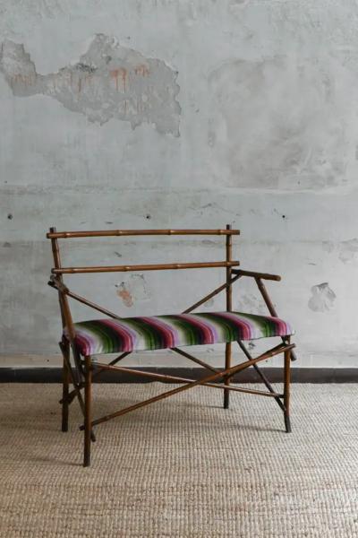  Vivai del Sud Vivai Del Sud 1970 Bamboo Living Room Set With Cushions