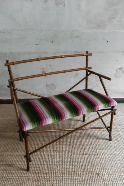  Vivai del Sud Vivai Del Sud 1970 Bamboo Living Room Set With Cushions