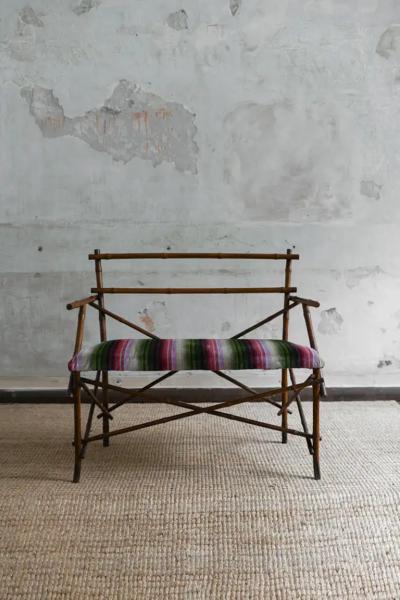  Vivai del Sud Vivai Del Sud 1970 Bamboo Living Room Set With Cushions