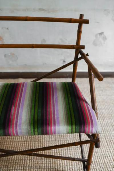  Vivai del Sud Vivai Del Sud 1970 Bamboo Living Room Set With Cushions