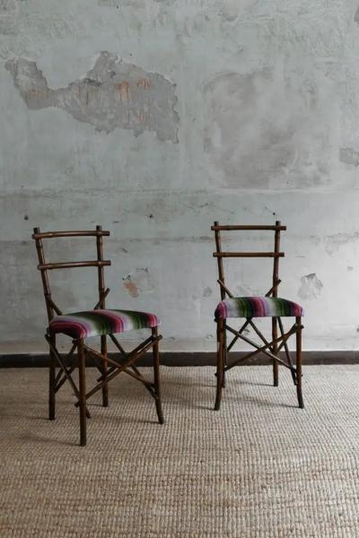  Vivai del Sud Vivai Del Sud 1970 Bamboo Living Room Set With Cushions