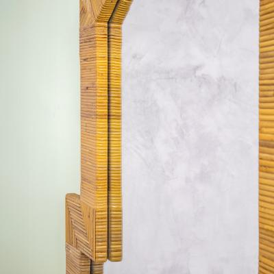  Vivai del Sud Vivai Del Sud Wall Mirror with frame entirely in bamboo