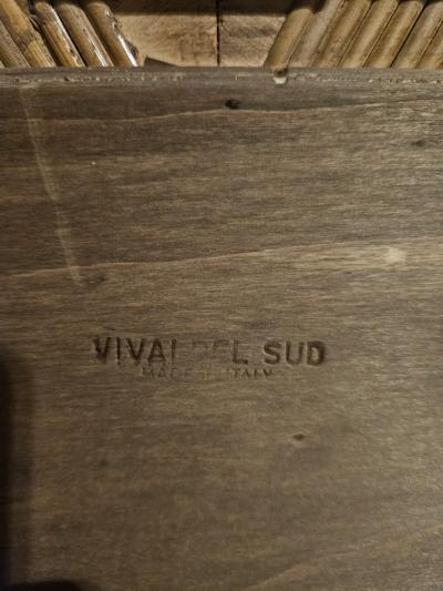  Vivai del Sud Vivai Del Sud Wall Mirror with frame entirely in bamboo