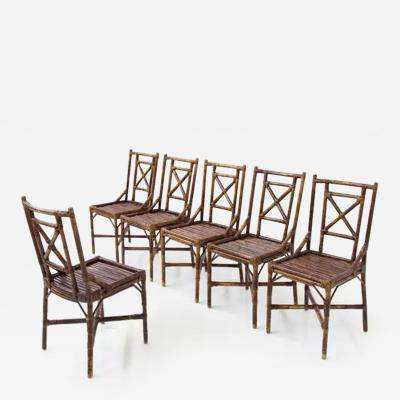  Vivai del Sud Vivai del Sud Set of Six Bamboo Chairs