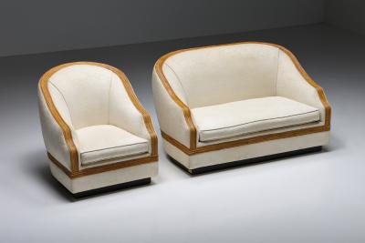  Vivai del Sud Vivai del Sud Sofa in Silk and Rattan 1970s