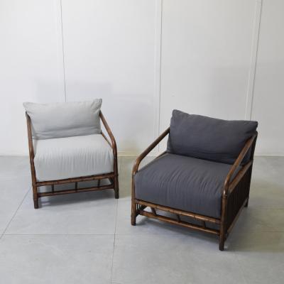  Vivai del Sud Vivai del Sud bamboo rattan armchairs 1960s 