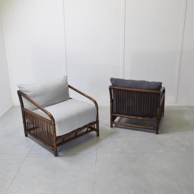  Vivai del Sud Vivai del Sud bamboo rattan armchairs 1960s 