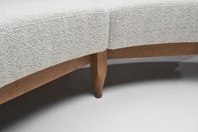 Votre Maison Guillerme et Chambron Oak Angular Sofa for Votre Maison France 1960s