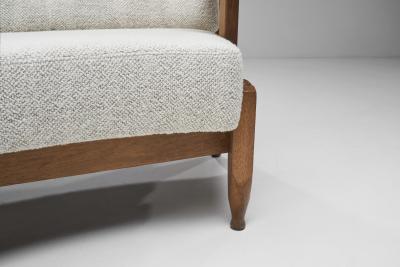 Votre Maison Guillerme et Chambron Oak Angular Sofa for Votre Maison France 1960s