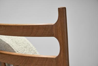  Votre Maison Guillerme et Chambron Two Seater Oak Sofa for Votre Maison France 1960s