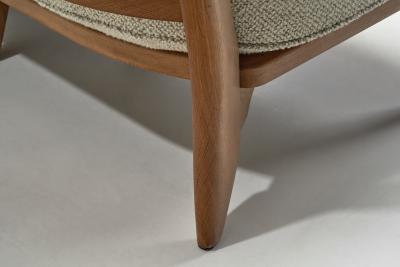  Votre Maison Guillerme et Chambron Two Seater Oak Sofa for Votre Maison France 1960s