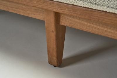  Votre Maison Guillerme et Chambron Two Seater Oak Sofa for Votre Maison France 1960s