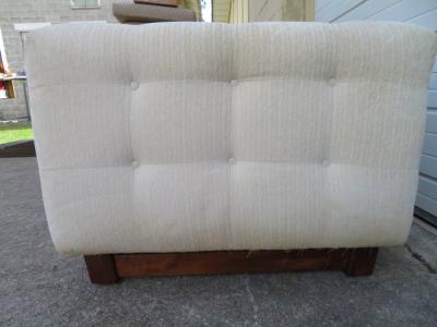  W J Sloane Unusual Milo Baughman Style Tufted Cube Lounge Chair with Matching Ottoman