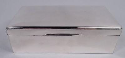  WH Manton English Modern Sterling Silver Box 1938