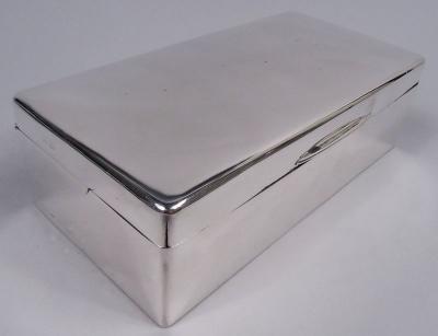  WH Manton English Modern Sterling Silver Box 1938
